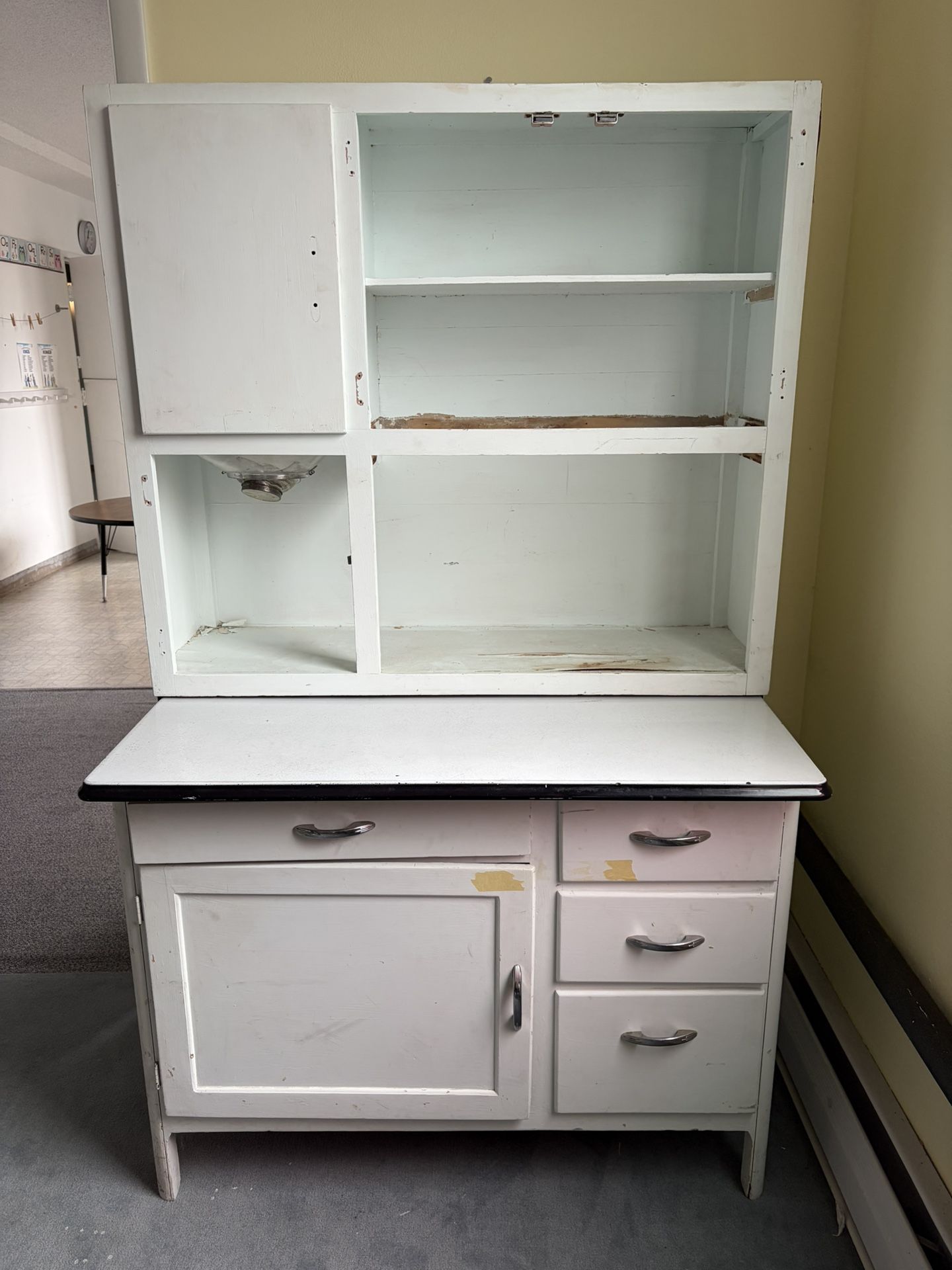 Vintage Kitchenette 40” W, 66.5” H, 25” Deep