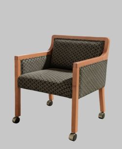 Solid Wood Rolling Armchair