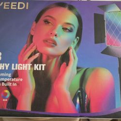 NiceVeedi LED RGB Photography Light Kit 40W – Studio/Streaming/TikTok/YouTube