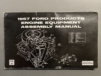 Manual- 1967 Ford Products Engine Equipment Assembly Manual