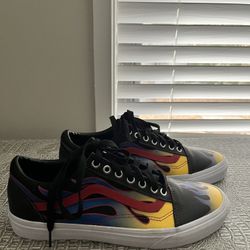 🚨BRAND NEW🚨Vans Old Skool Racer Flames Leather - Men’s 9.5