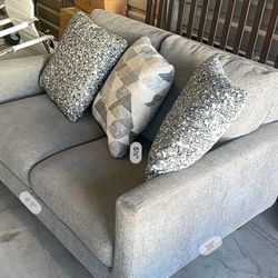 Gray Fabric Love Seat (Small Couch) 
