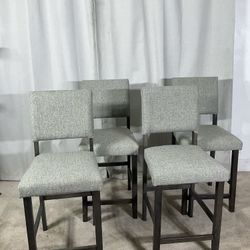Modern 24” Gray  Stools  / High Chairs (4)