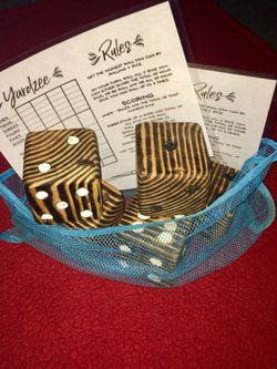 Handmade Yardzee set & Yard Dice