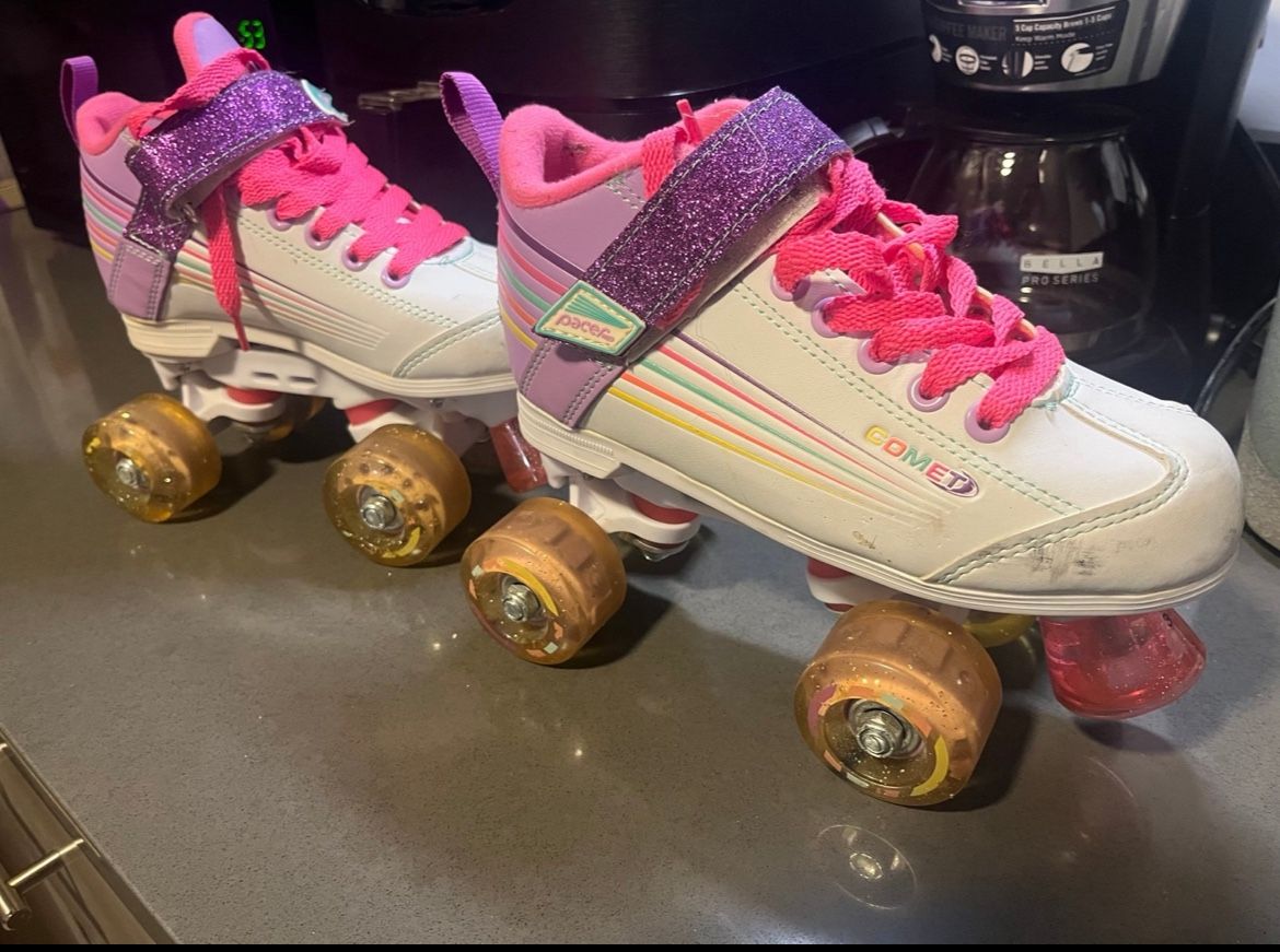 Pacer Comet Children's Roller Skate white Size Kids 3, Light Up Wheels