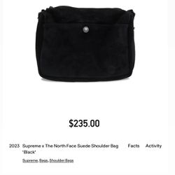 Supreme x The North Face Suede Shoulder Bag 'Black'