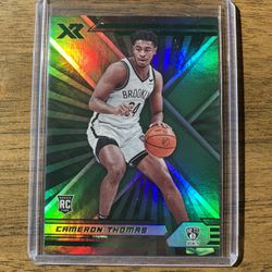 Cam Thomas 2021-22 Panini Chronicles XR Green Parallel Rookie Sorts Cards