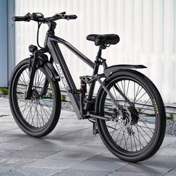 AairSK Electric Bike, 28Mph Speed, 20Ah/13Ah Battery & 750W Motor, 21-Speed & Dual Suspension, Max Range 80 Miles, 26" Electric Mountain Bicycle for A
