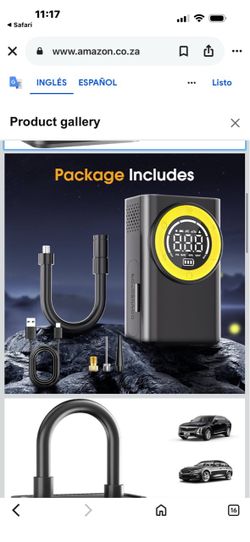 Tire Inflator Portable Air Compressor,150 PSI Cordless Air Pump for Car Tires with Digital Pressure Gauge & LED Light,5X Faster Portable Tire Inflator
