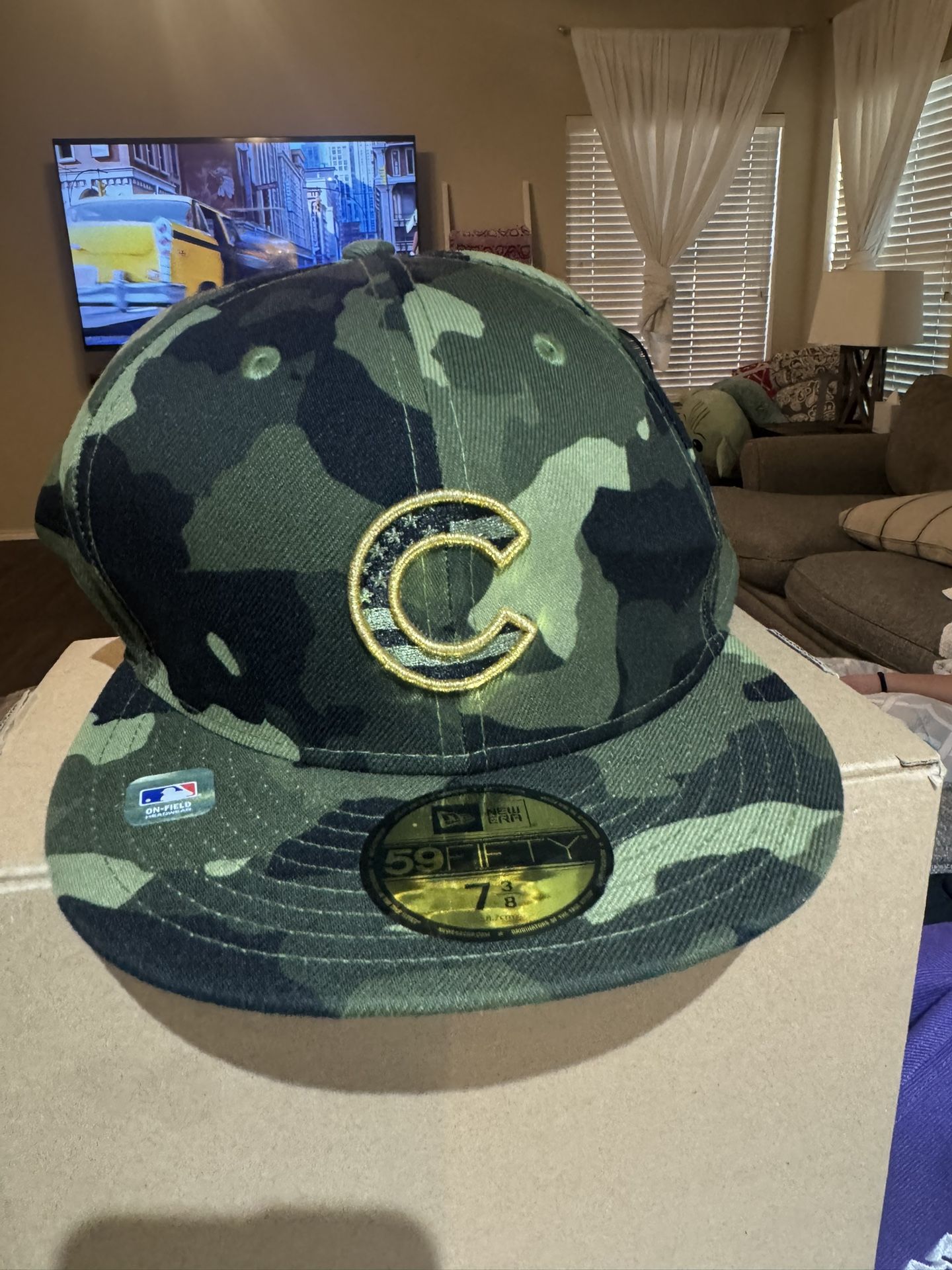 Green and khaki New Era fitted cap 
