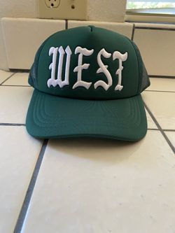Hat green and white, logo west ,size fit all