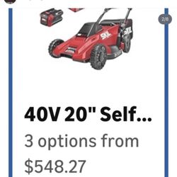 “NEW” SKIL PWR CORE 40 Brushless 40V 20” Self-Propelled Mower Kit Including 6.0Ah Battery and Auto PWR JUMP Charger