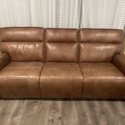 Leather Power Reclining Sofa