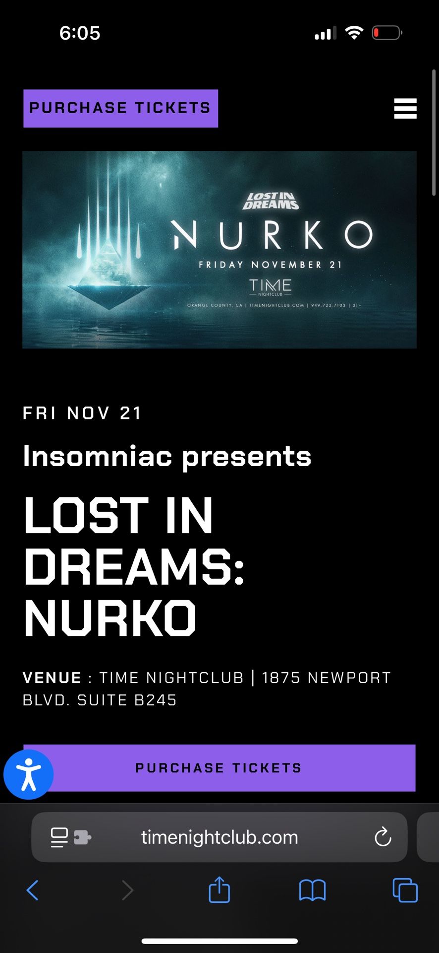 Nurko Tickets Lost In Dreams 11/21