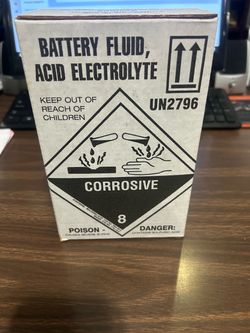 Battery Fluid, Acid Electrolyte