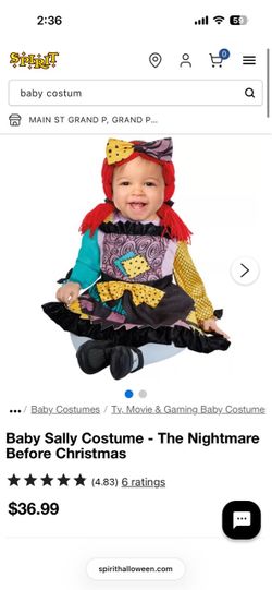 Baby Sally Nightmare Before Christmas Costume