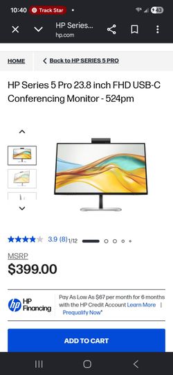 HP Series 5 Pro 23.8 inch FHD USB-C Conferencing Monitor - 524pm