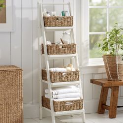 Ainsley Ladder Floor Storage - White - Box Never Opened - Baskets Not Included