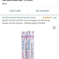 Gender Reveal Poppers 