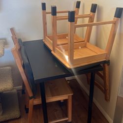 Ikea Black Table With 4 Chairs 