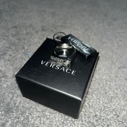 Silver Versace Medusa Ring