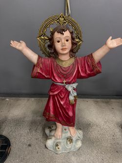 Divine Child Jesus Religious Statue with Halo