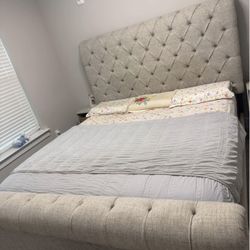 Ashley king bed with headboard and box