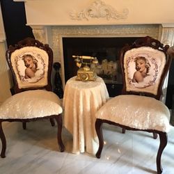 Chairs. Gorgeous Pair Of Marilyn Monroe Vintage Chairs