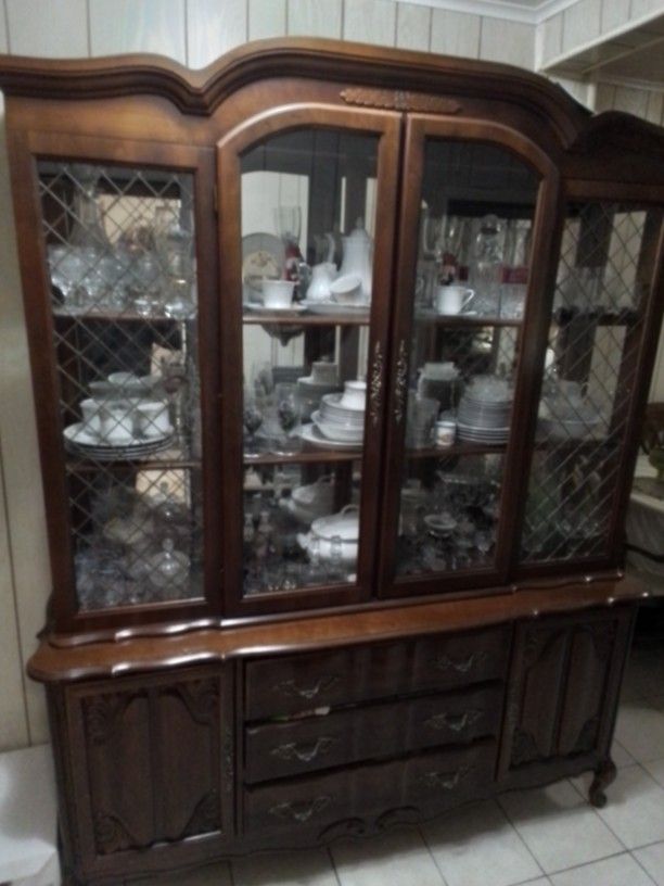 Cherry wood China Cabinet