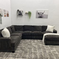 Brown Sectional Couch - Free Delivery