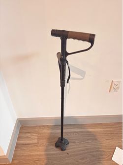 Adjustable Walking Cane with Quad Base