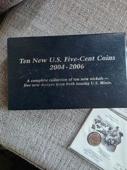 TEN NEE U.S FIVE CENT COINS 2004 -2006