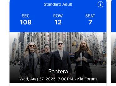Pantera Concert Tix