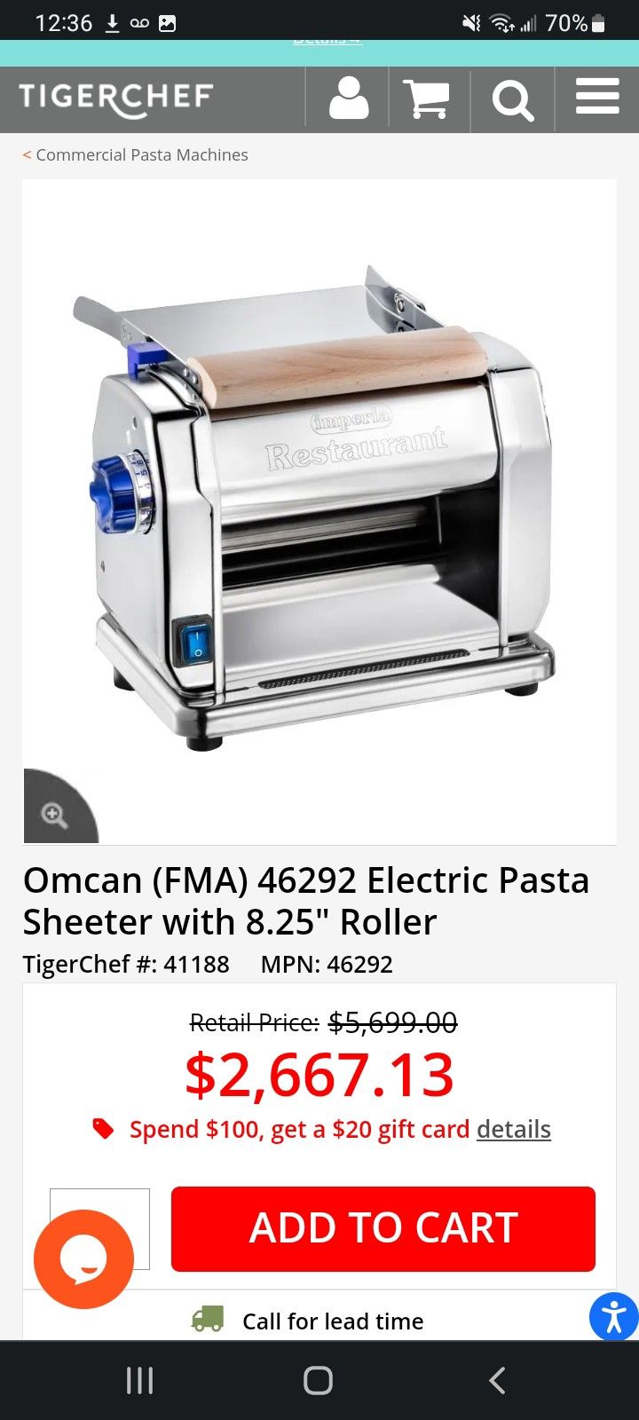 Imperia Pasta Maker, Used" Need Plastic Gear Repair"