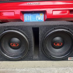 Subwoofers 12"  Dd Audio 2400 Watts Dual coil in a ported  box/Bajos muy potentes de doble bobina en excelentes condiciones  Pruebo antes de venderlos