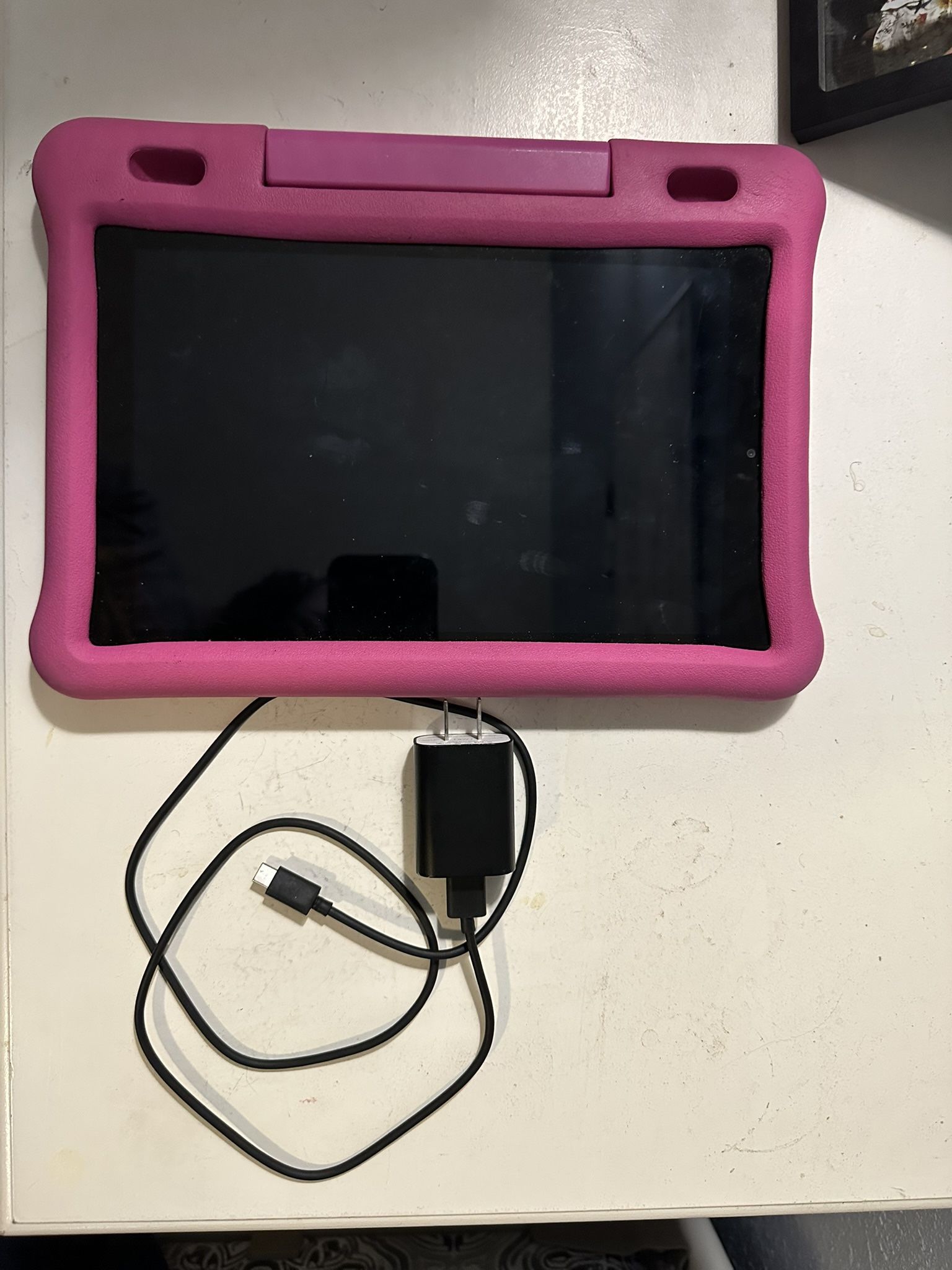 Amazon Fire 10 (9th Generation) with Case and Charger