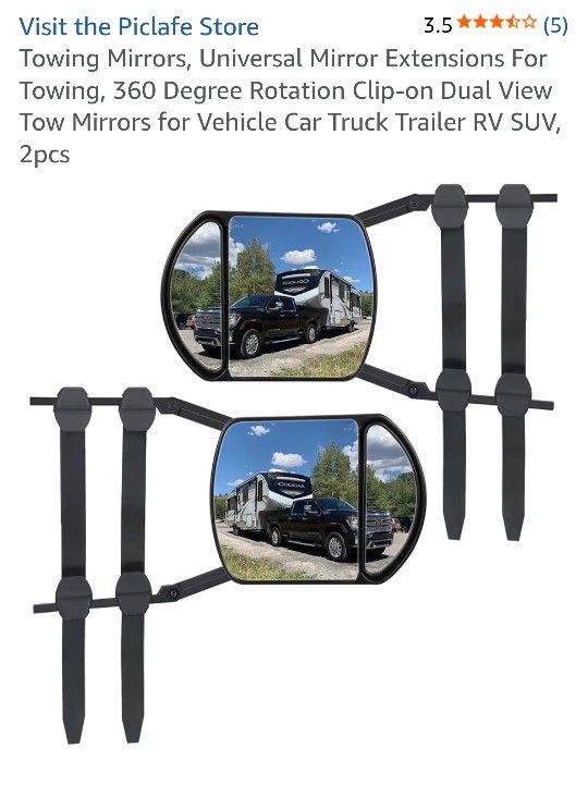 New In BOX. TOWING MIRRORS. SET OF 2. SEE ALL PHOTOS. CASH PICKUP ONLY 
