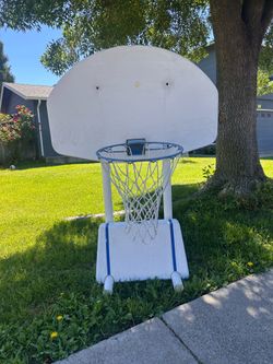Swimming pool basketball court