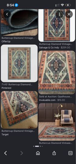 Buttercup Diamond Vintage Area Rug