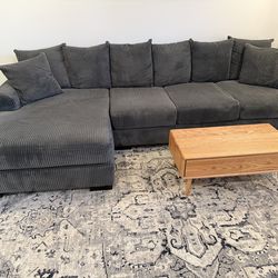 Dark grey Corduroy Couch