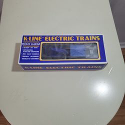 K-Line Electric Trains O/O27 gauge model train car in its original packaging. 