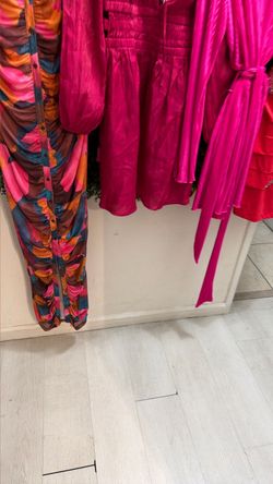 Multicolor Abstract Print Ruched Maxi Dress