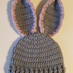 Easter Bunny  Hat, Crochet Bunny Hat, Bunny Rabbit Beanie