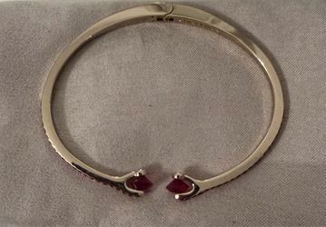 Givenchy Gold Red Stones Bangle