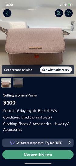 Selling a Purse 