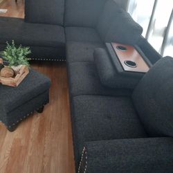 New Sectional And Ottoman 