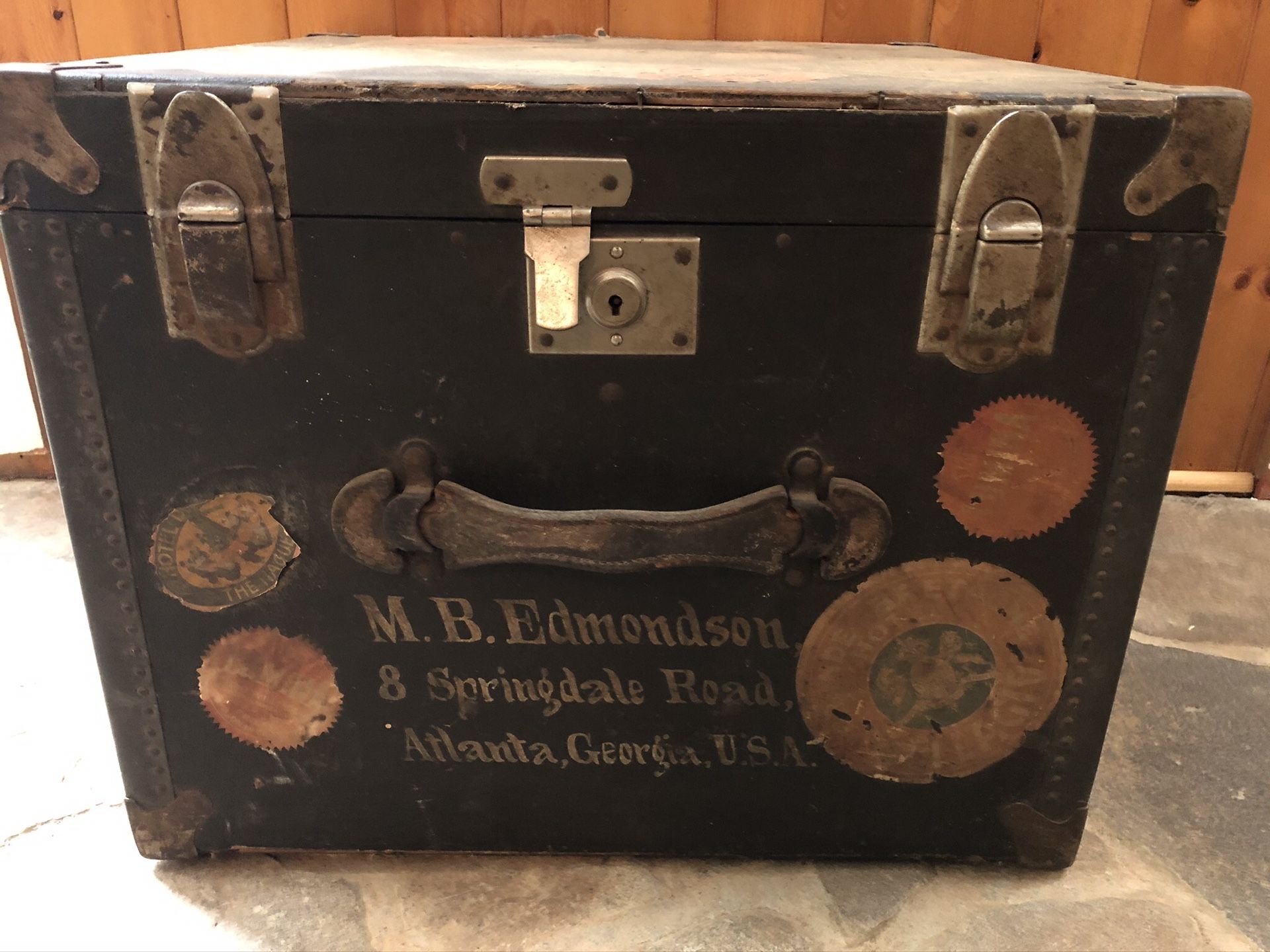Antique Early 1900’s Atlanta Steamer Travel Trunk