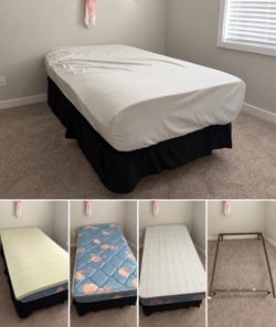 Full Size Bed + Mattress + Foam Topper + Frame – $100 OBO
