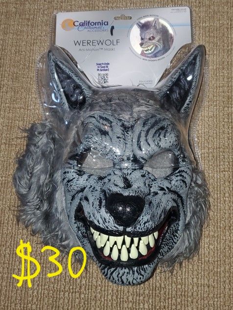 Realistic Wolf Mask With Opening Mouth Halloween