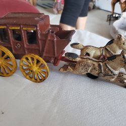 Cast Iron Horse Drawn Carriage